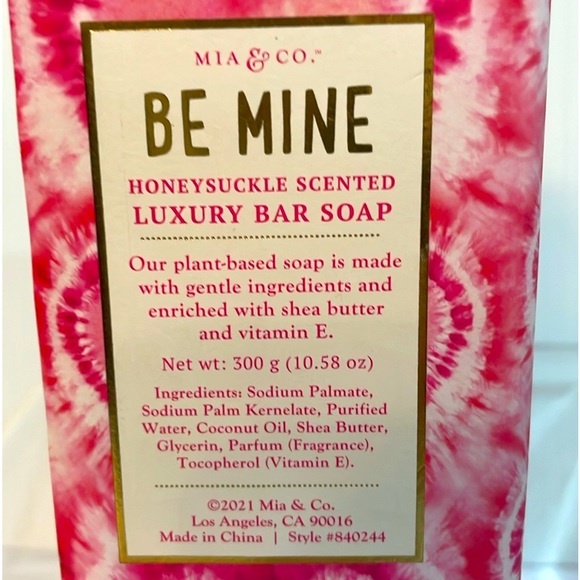 NWT Mia & Co Valentine 💘 Honeysuckle Luxury Bar Soap Shea Butter Large 10.58 Oz - Picture 13 of 13